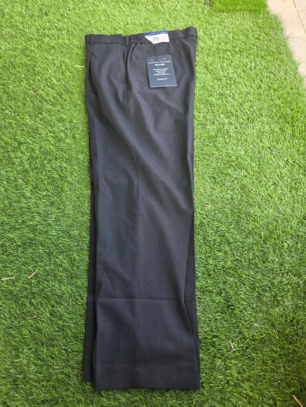 Tommy Hilfiger Mens Dress Pants 36x30 Stretch New Charcoal $95 MRSP Career